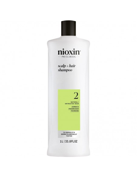 Nioxin System 2 Scalp + Hair Shampoo - 1000ml