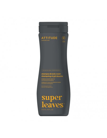 Attitude - Super Leaves - 2-In-1 Shampoo and Body Wash Sport - 473ml