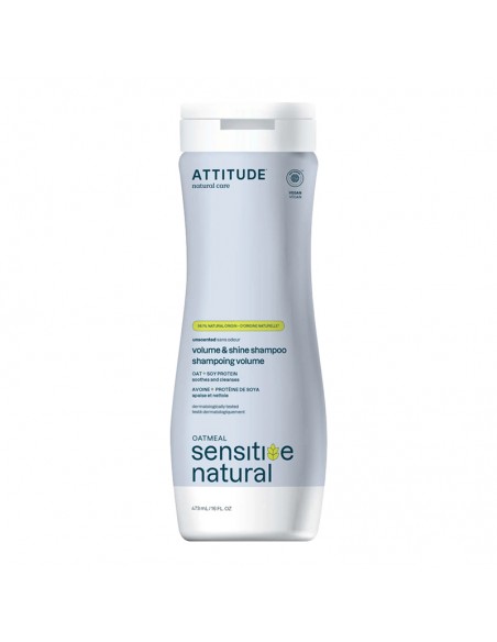 Attitude - Sensitive Natural - Volume & Shine Shampoo Unscented - 473ml