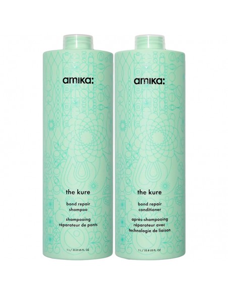 amika - The Kure - Bond Repair Shampoo & Conditioner Duo 1000ml