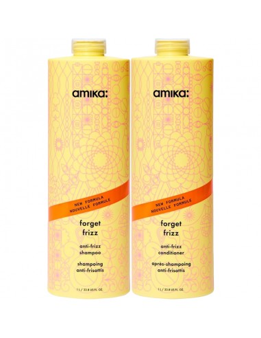 amika - Forget Frizz - Anti-Frizz Shampoo & Conditioner Duo 1000ml