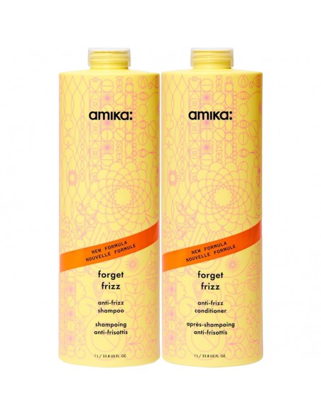 amika - Forget Frizz - Anti-Frizz Shampoo & Conditioner Duo 1000ml
