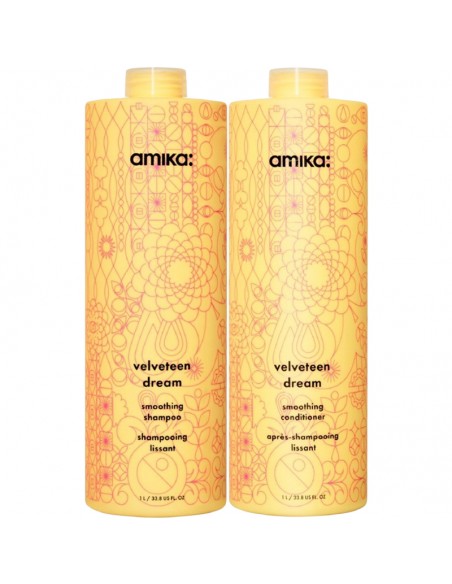 amika - Velveteen Dream - Smoothing Shampoo & Conditioner Duo 1000ml