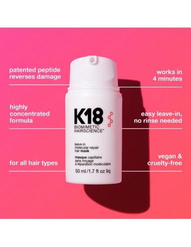 K18 Biomimetic Hairscience - Leave-In Molecular Repair Hair Mask - 50ml