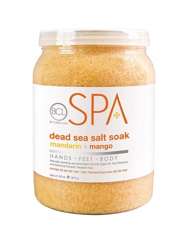 BCLspa Mandarin & Mango Dead Sea Salt Soak - 1814g