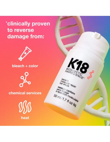 K18 Biomimetic Hairscience - Leave-In Molecular Repair Hair Mask - 15ml