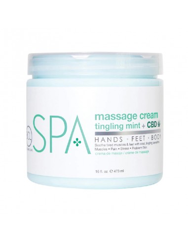 BCLspa - Tingling Mint & CBD Massage Cream - 473ml