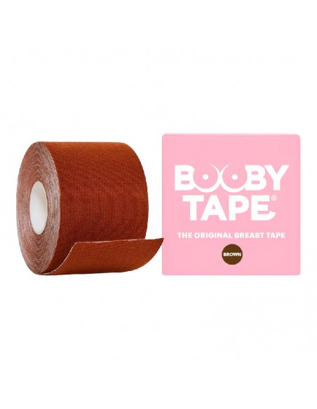  Booby Tape Original Boob Tape, Instant Breast Lift, Replace  Your Bra, Latex-Free, Hypoallergenic Adhesive Body Tape, 5 meters, Brown, 1  Count : Clothing, Shoes & Jewelry