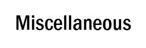 Miscellaneous
